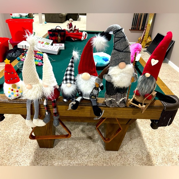 Holiday Christmas Gnome Decorations Lot Bundle of 7 GUC - Picture 1 of 6